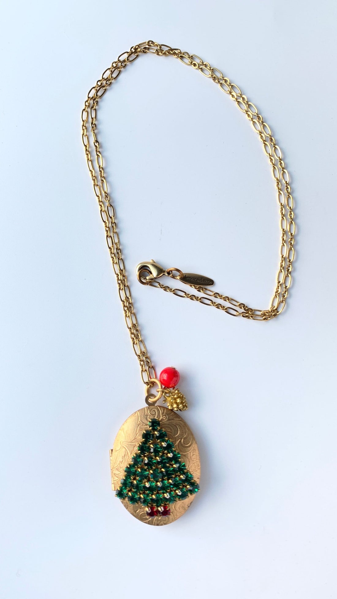 O, Tannenbaum Christmas Tree Locket Necklace