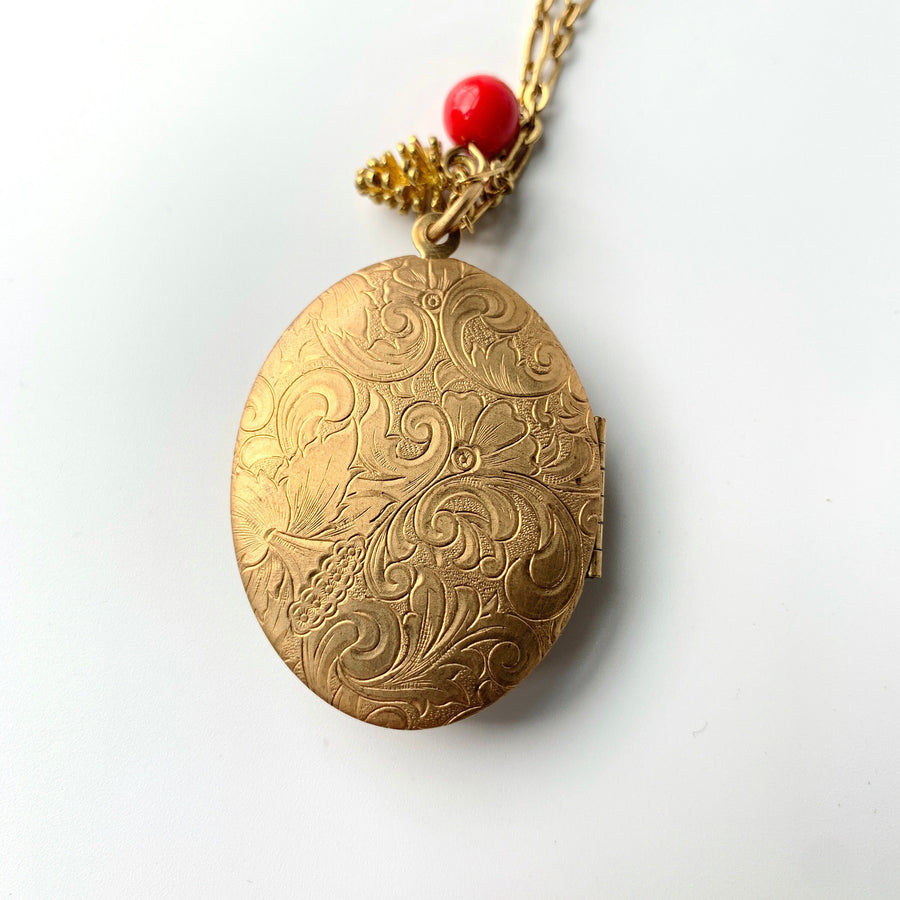 O, Tannenbaum Christmas Tree Locket Necklace