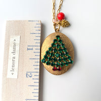 O, Tannenbaum Christmas Tree Locket Necklace