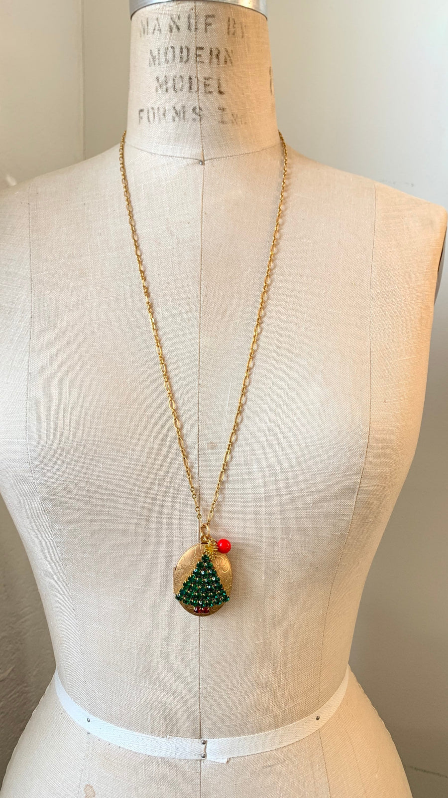 O, Tannenbaum Christmas Tree Locket Necklace