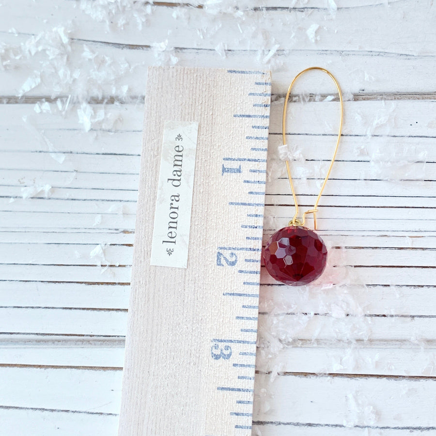 Christmas Bulb Dangle Earrings - 2 Color Choices!