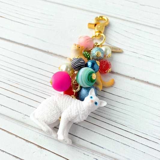 Here Kitty Kitty Cat Purse Bag Charm