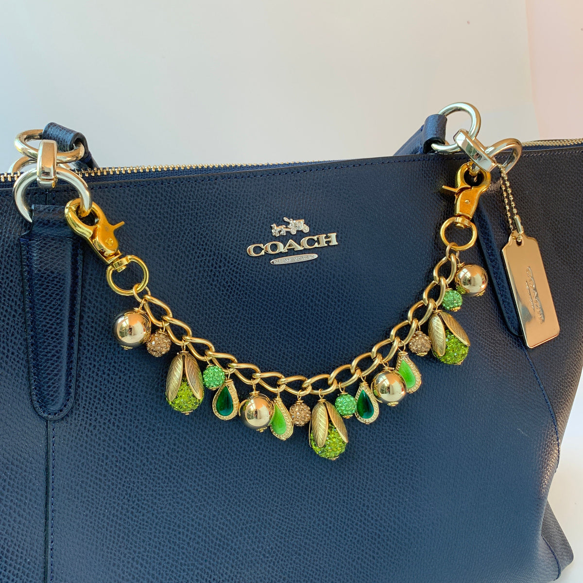Green Goddess Chain Bag Charm