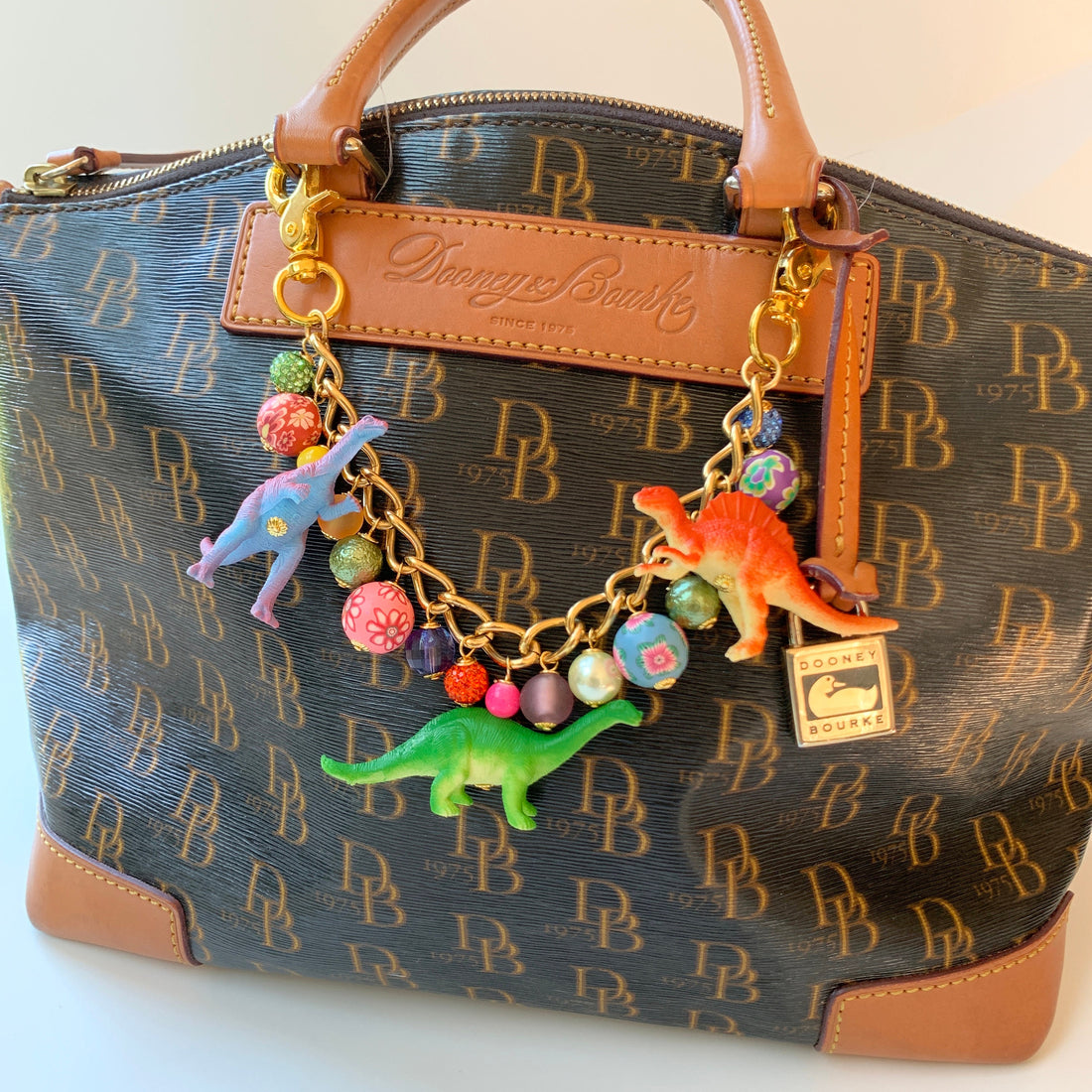 NEW DESIGN! Lenora Dame Dinosaur Chain Bag Charm