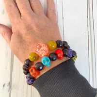 Sugar Skull Stretch Duo Bracelets