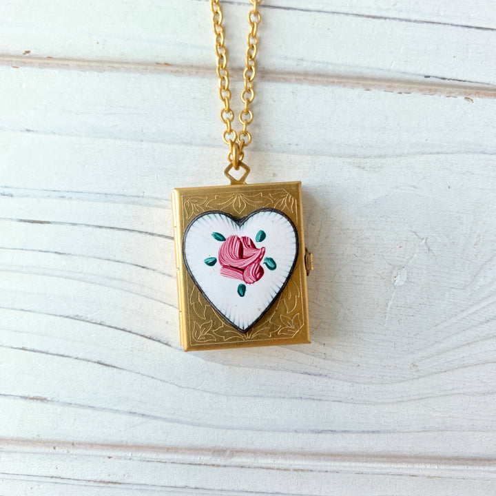 Rosebud Locket Necklace