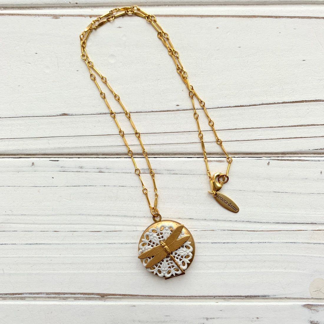 Dragonfly Locket Necklace