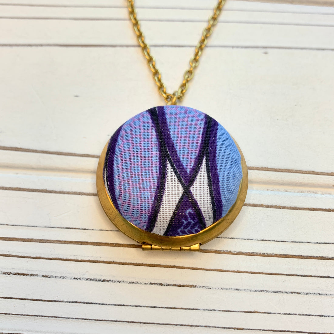 Indigo Locket Necklace