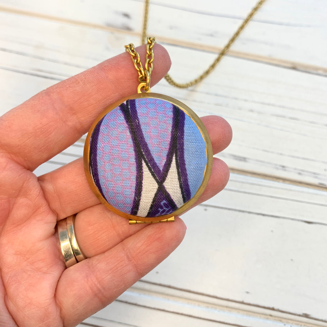 Indigo Locket Necklace