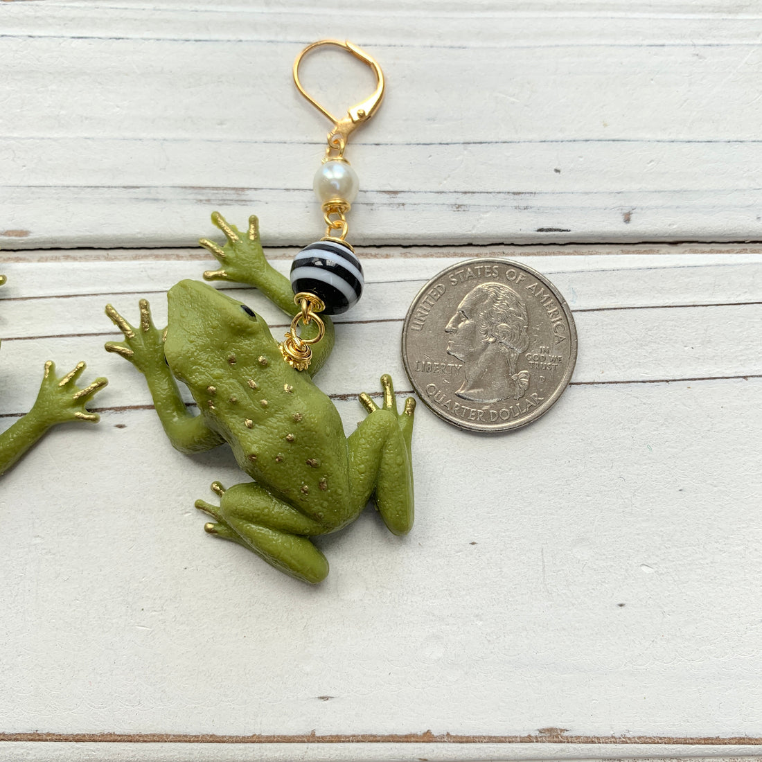 Lenora Dame Gilded Frog Earrings