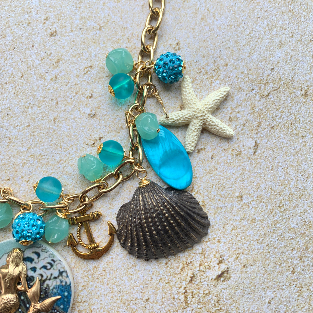 Lenora Dame Ocean Blue Mermaid Necklace