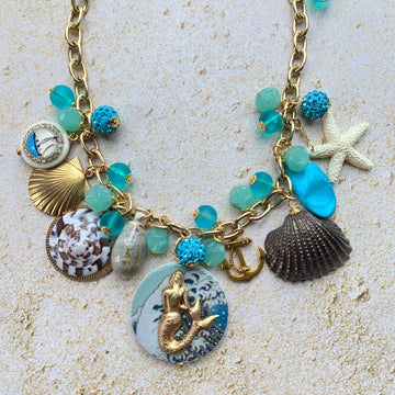 Lenora Dame Ocean Blue Mermaid Necklace