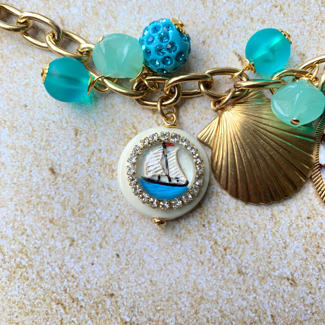 Lenora Dame Ocean Blue Mermaid Necklace