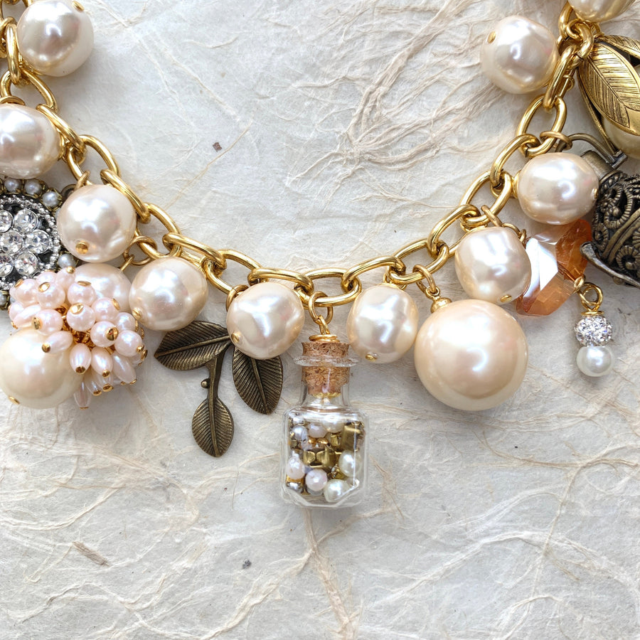 Classic Pearl Charm Necklace
