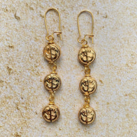 Lenora Dame Drop Anchor Earrings