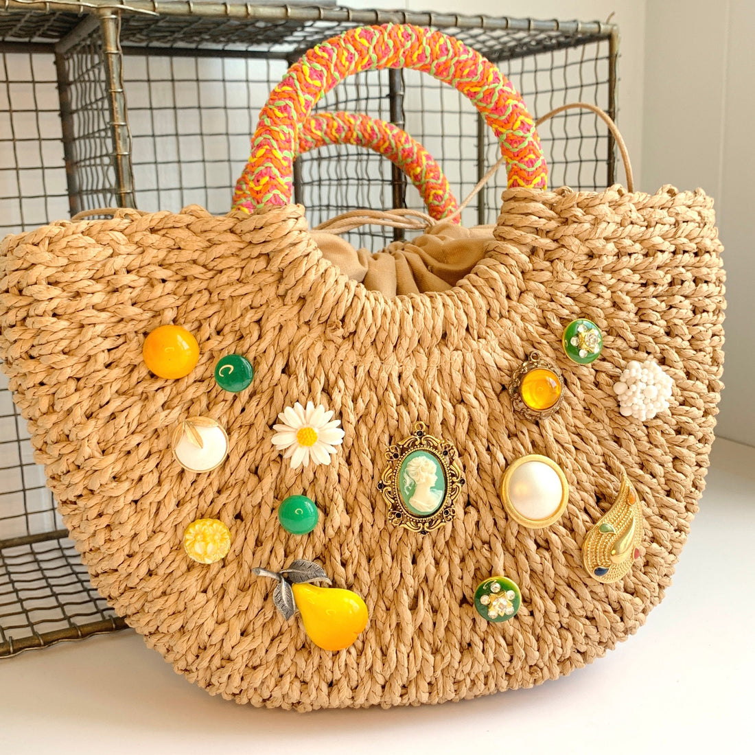 Lenora Dame The Isla Straw Handbag - One-of-a-Kind