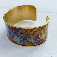 Wanderlust Vintage Map Cuff Bracelet