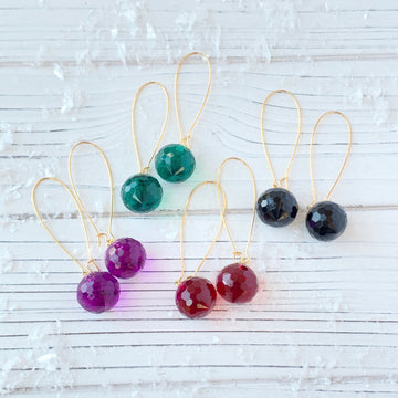 Christmas Bulb Dangle Earrings - 4 Color Choices!