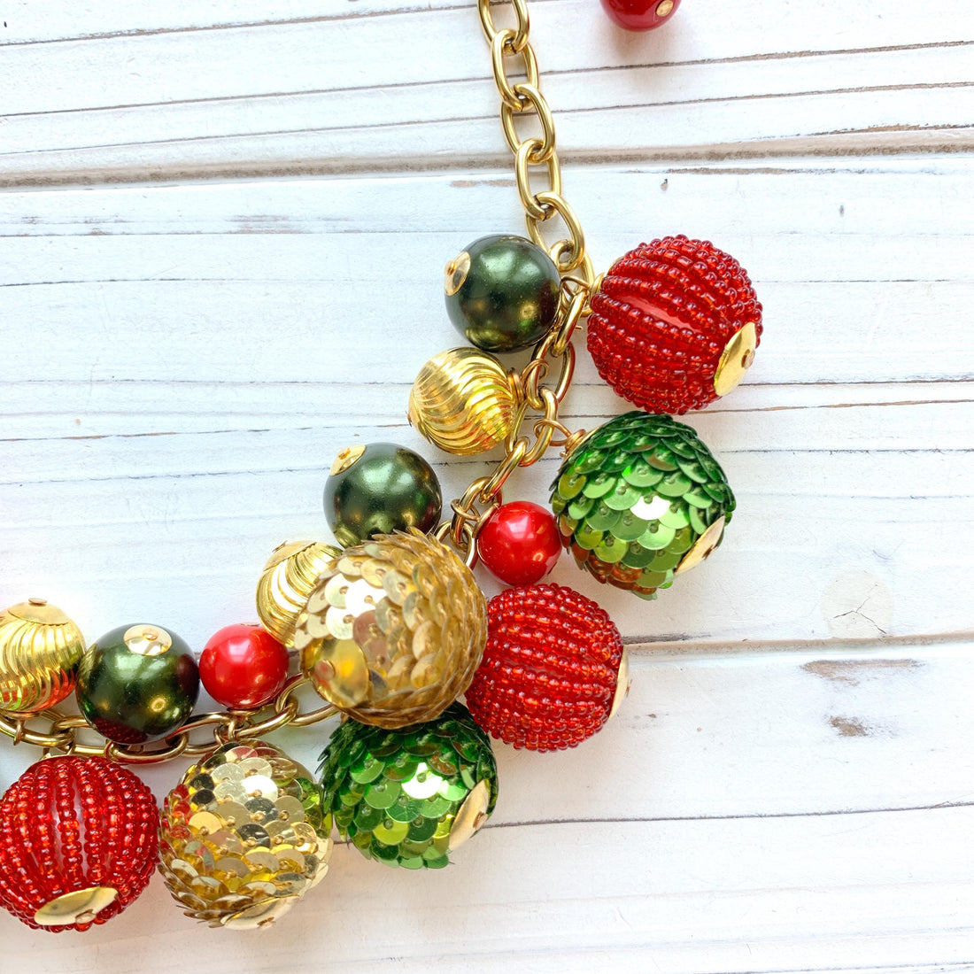 Sequin Christmas Eve Necklace