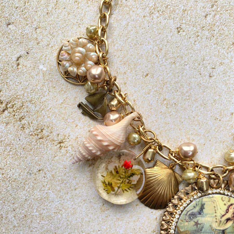 Vintage Mermaids Charm Necklace