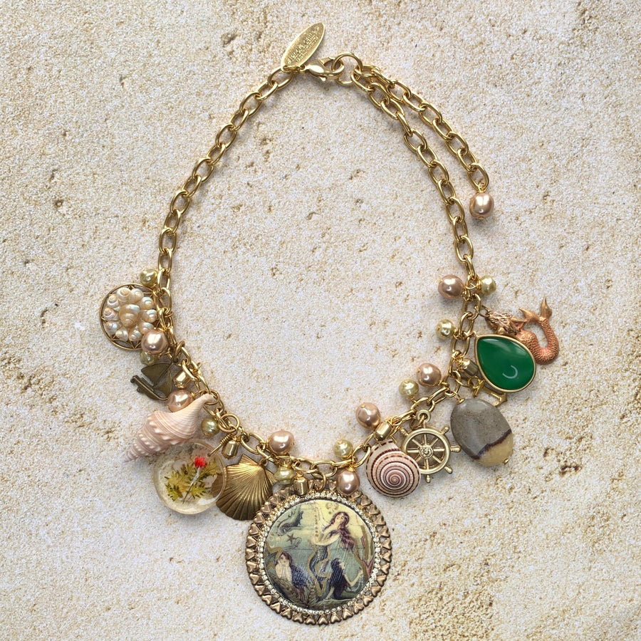 Vintage Mermaids Charm Necklace