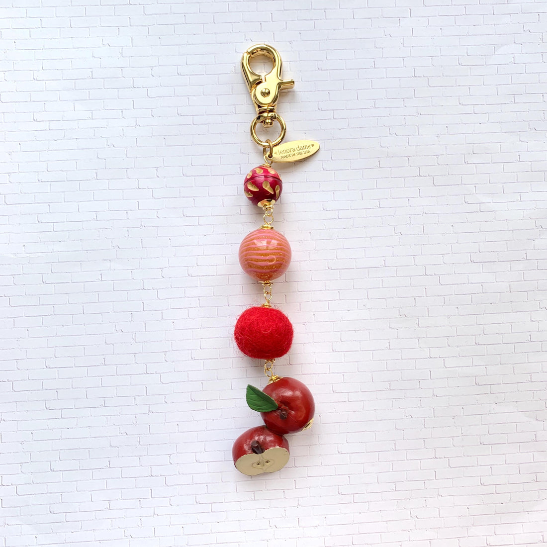 Lenora Dame Apple Purse Charm