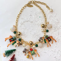 LIMITED EDITION Lenora Dame Rudolph Reindeer Christmas Necklace