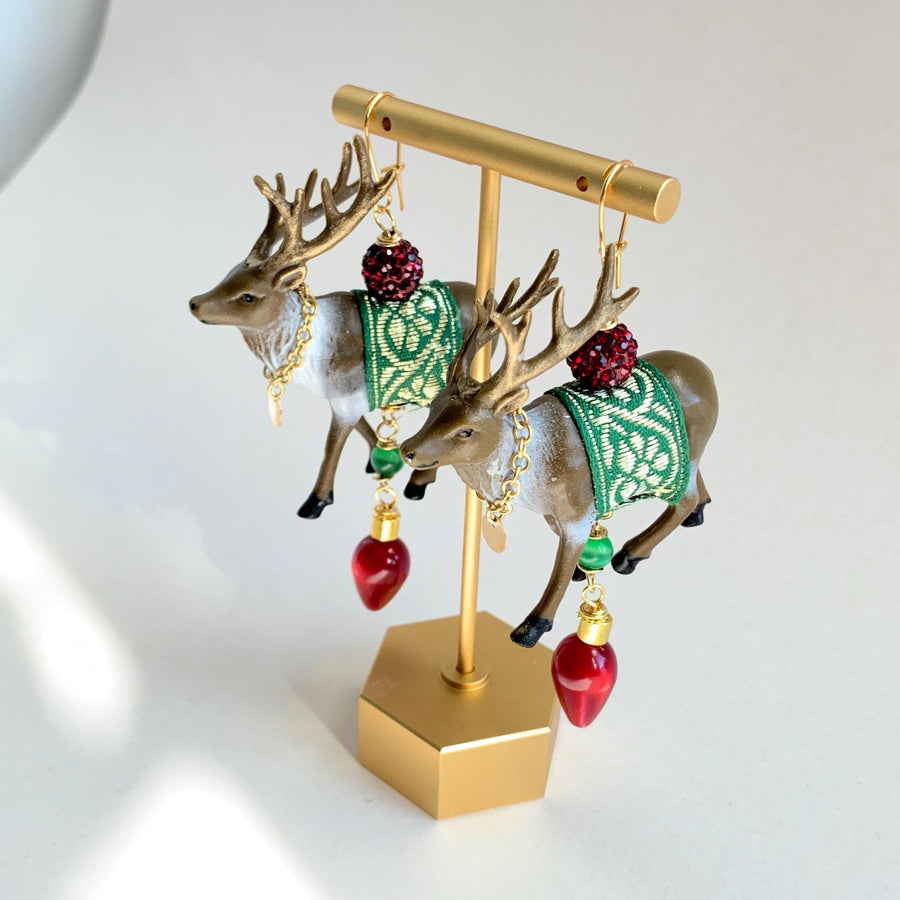 Lenora Dame Reindeer Earrings - Christmas Earrings