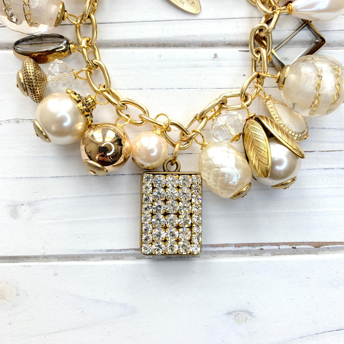 Classic Pearl Bauble Charm Bracelet