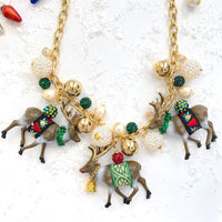 Rudolph Reindeer Christmas Necklace