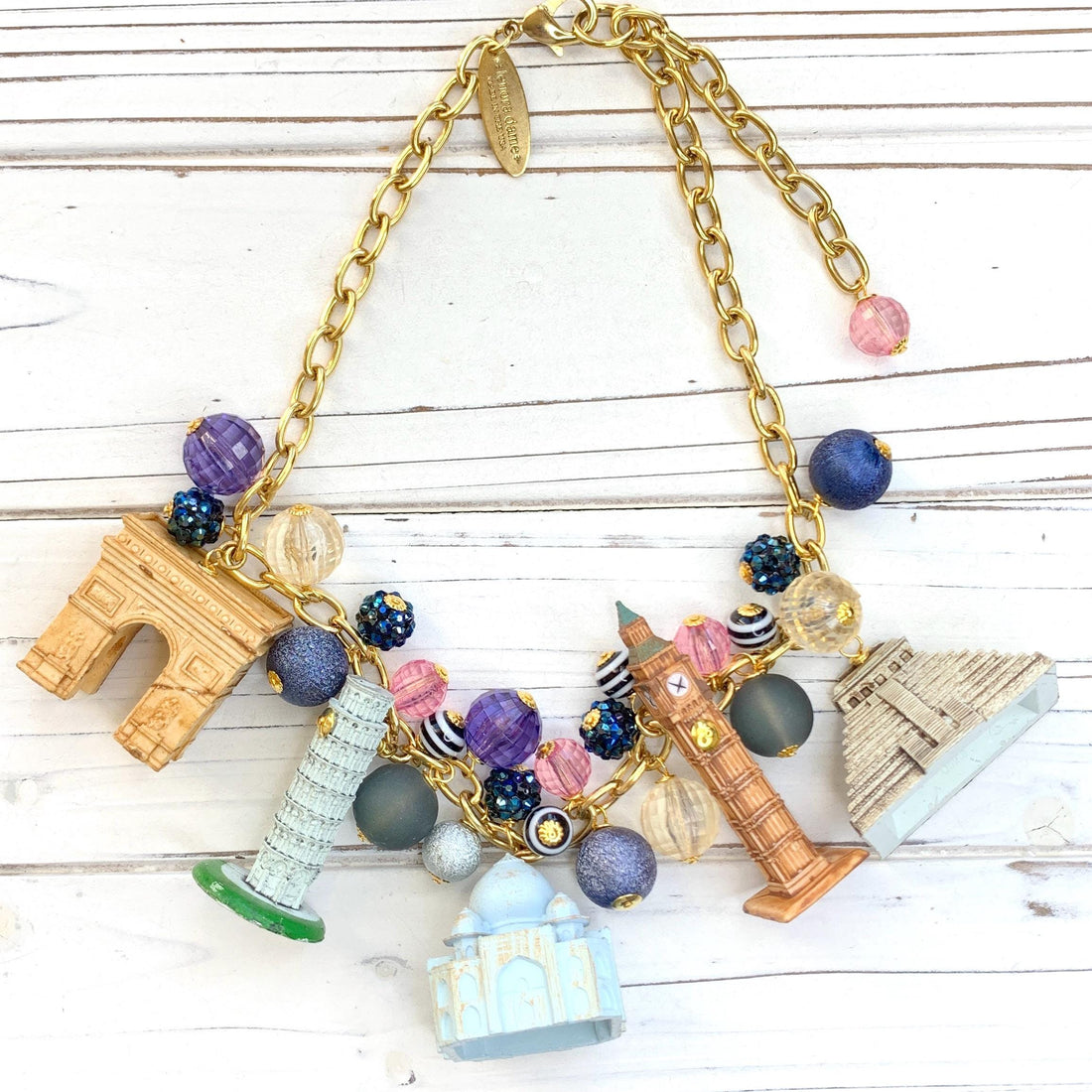 Lenora Dame World Landmarks Charm Necklace
