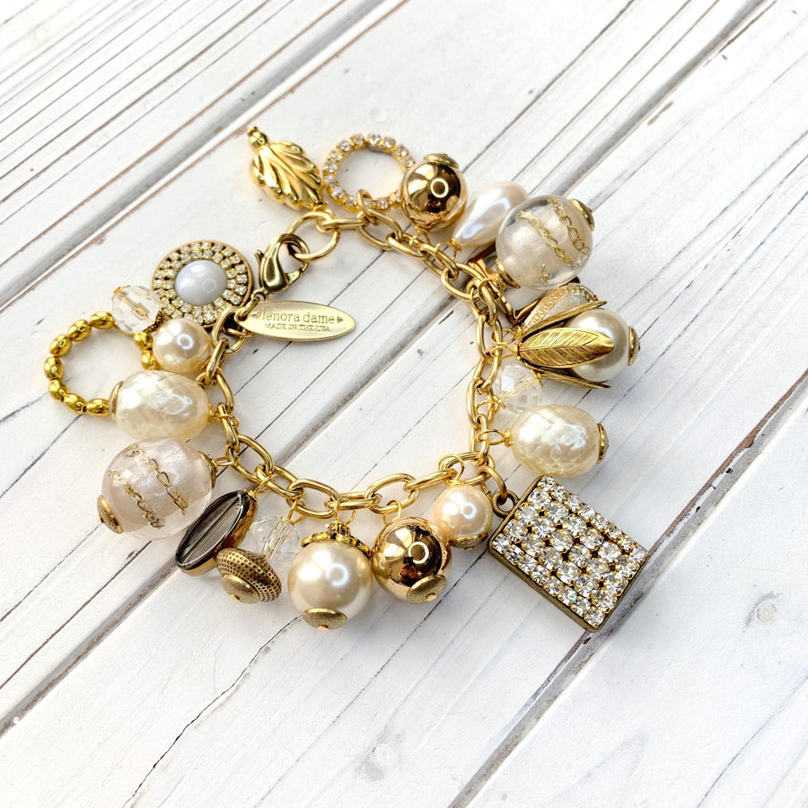 Classic Pearl Bauble Charm Bracelet