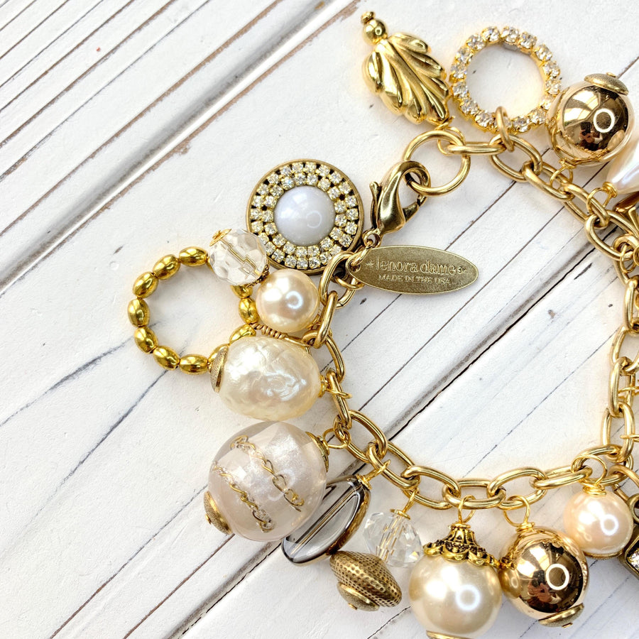 Classic Pearl Bauble Charm Bracelet