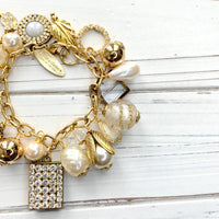 Classic Pearl Bauble Charm Bracelet