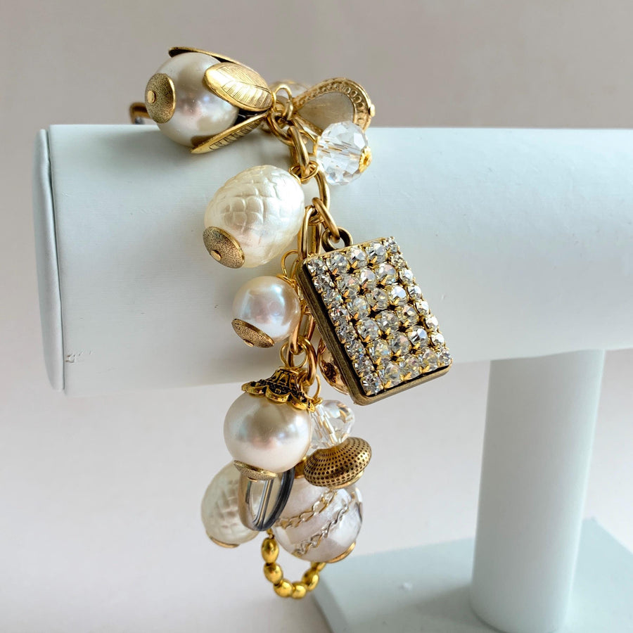 Classic Pearl Bauble Charm Bracelet