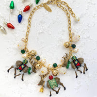 Rudolph Reindeer Christmas Necklace