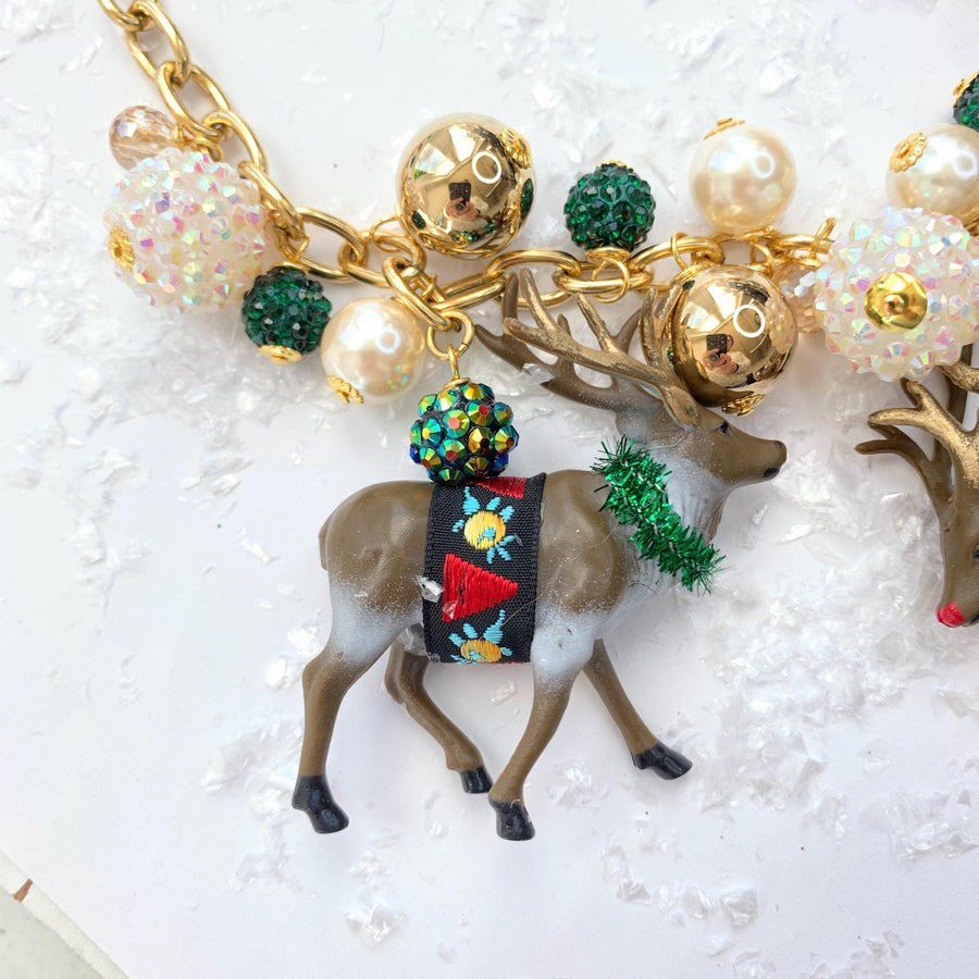 Rudolph Reindeer Christmas Necklace