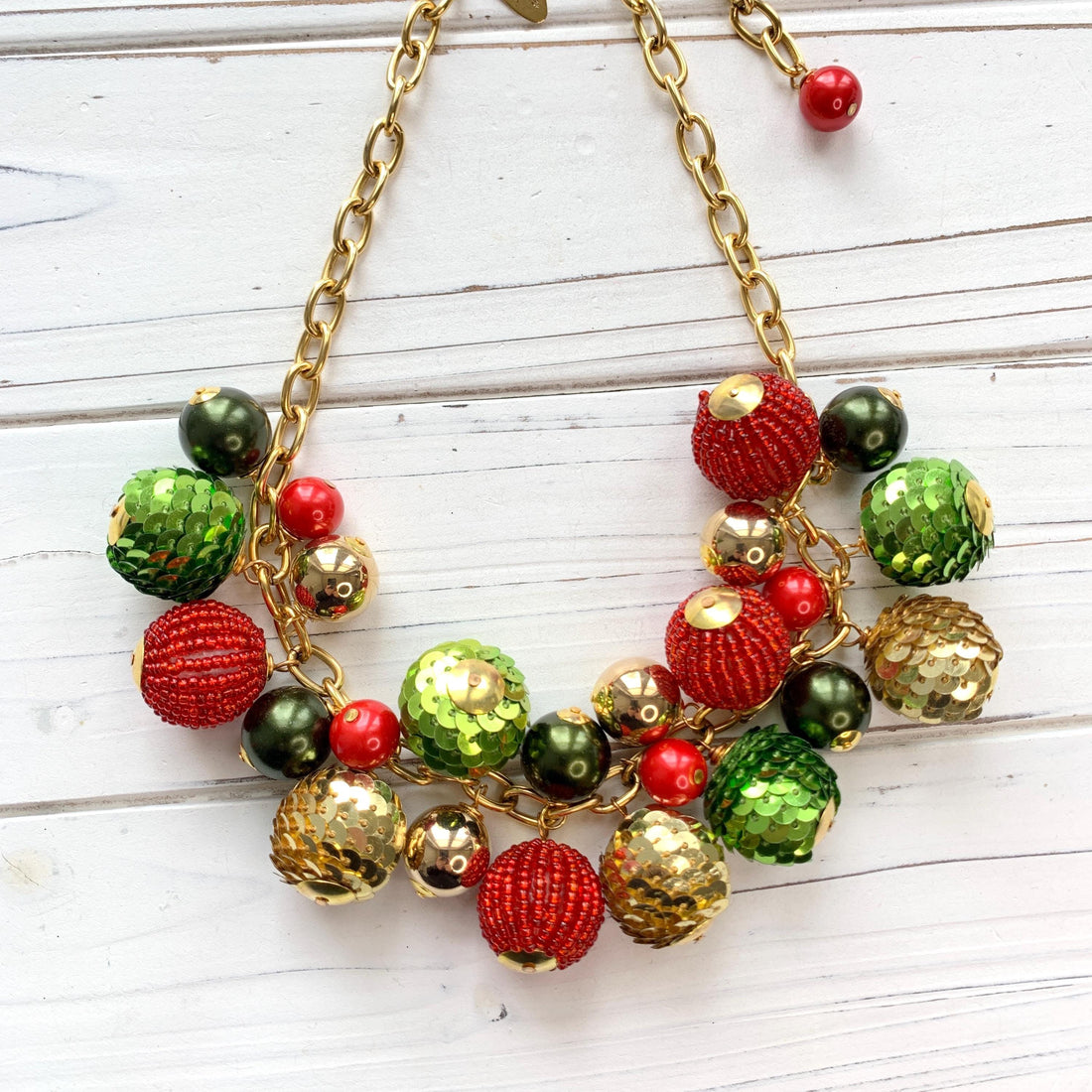 Sequin Christmas Eve Necklace