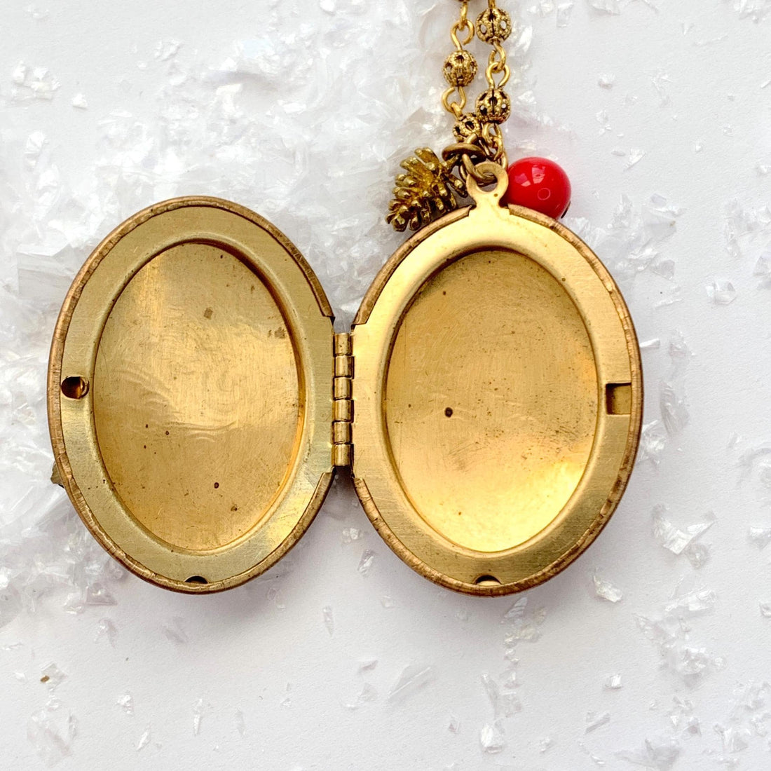 Christmas Tree Locket Necklace