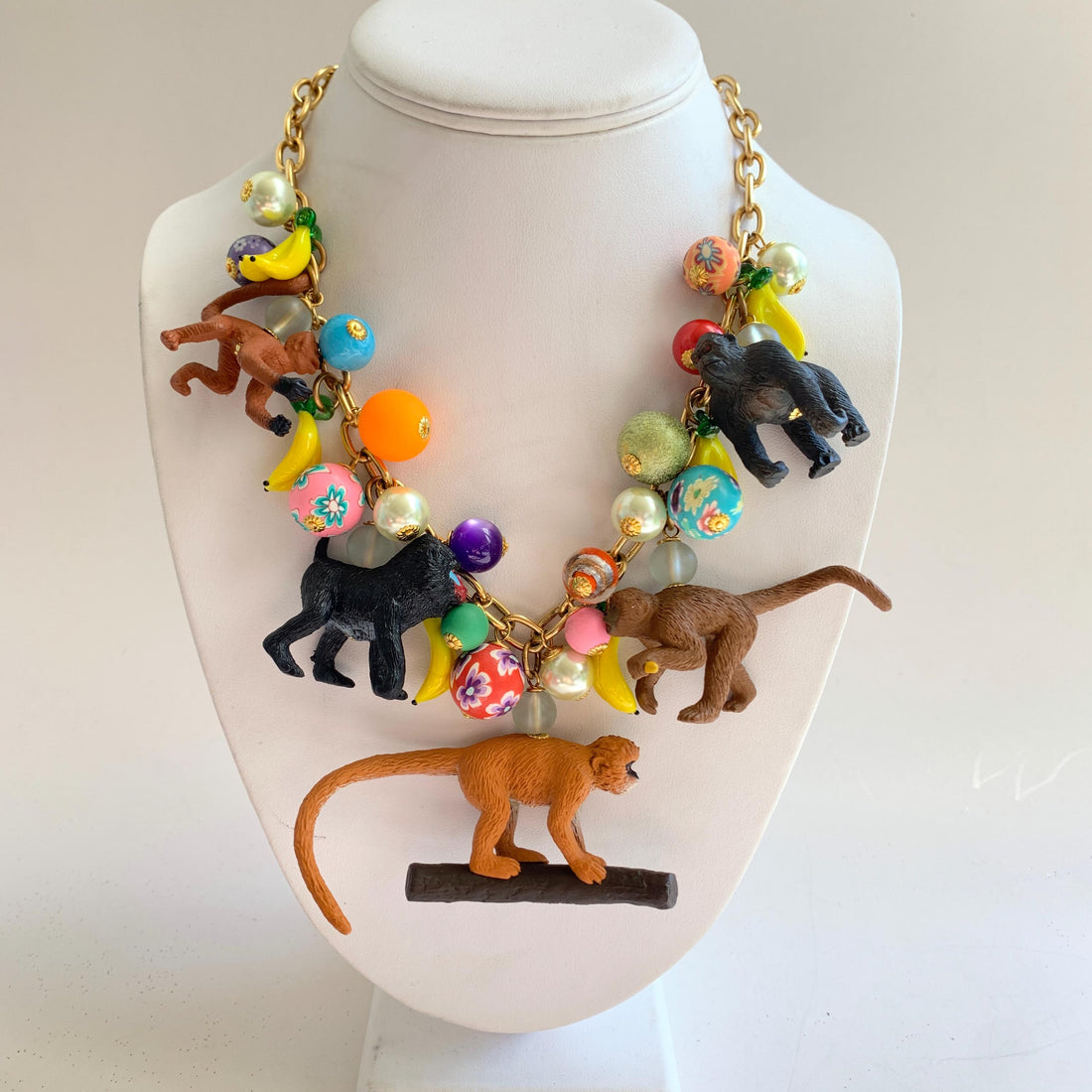 Go Bananas Monkey Necklace