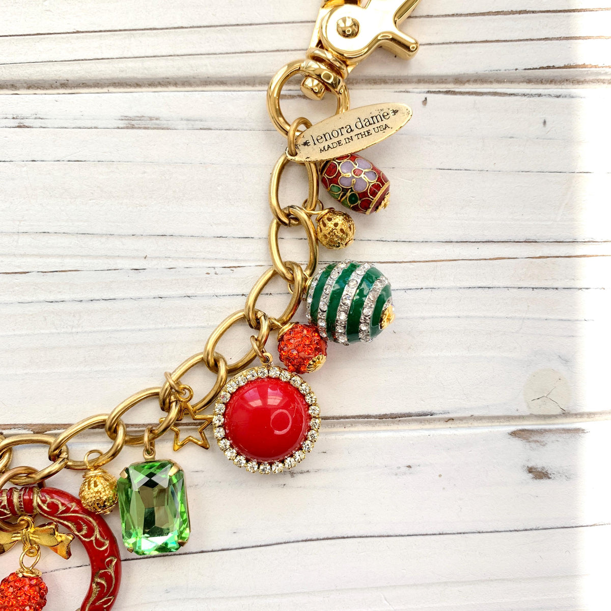 Happy Holidays Chain Bag Charm