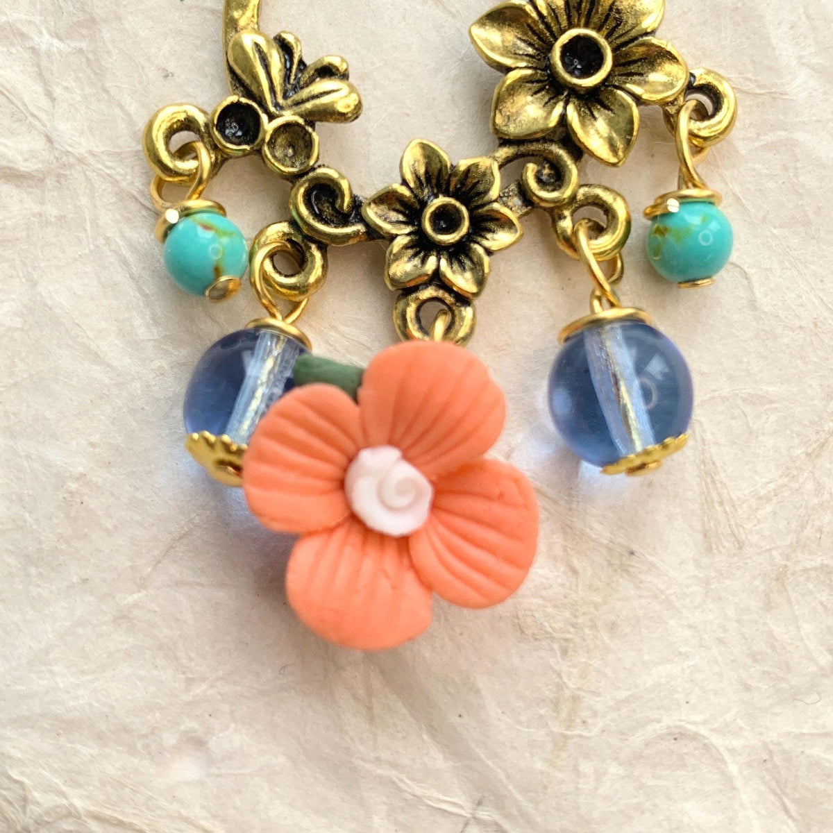 Coral Chandelier Earrings