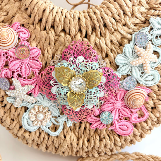 Star Fish Woven Straw Handbag - One-of-a-Kind