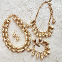 Classic Bead Cap Charm Bracelet - Shiny Cream Pearl