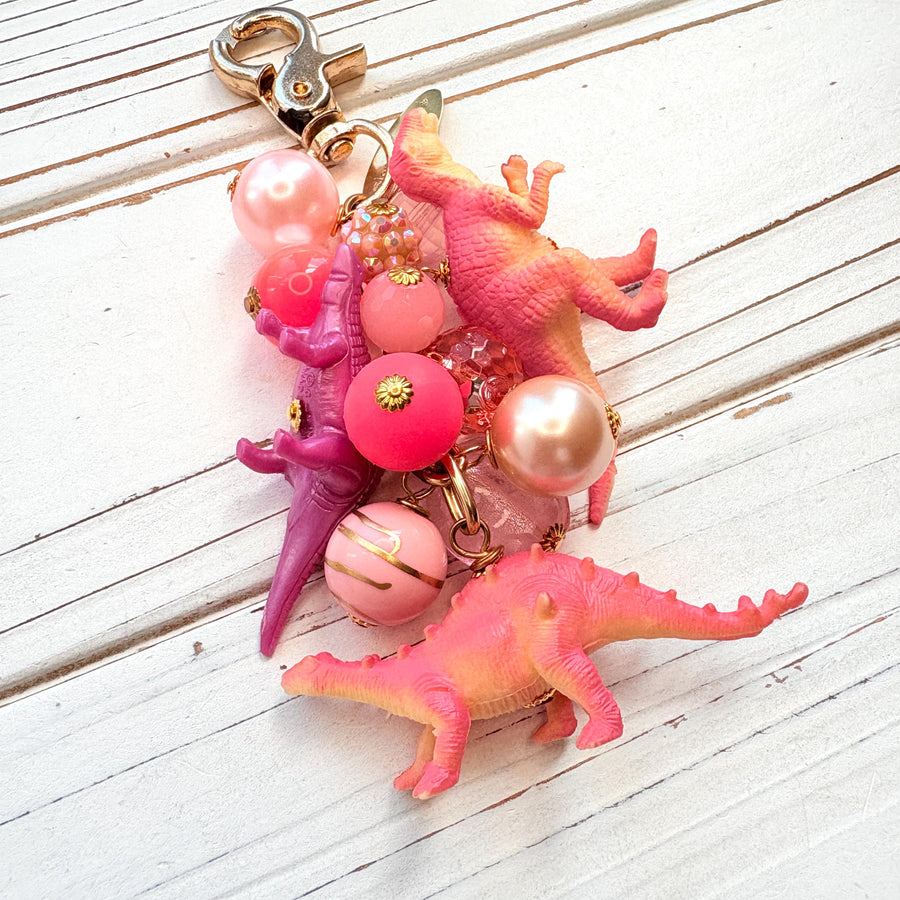 Favorite Dinosaur Purse Charm in Taffy Pink