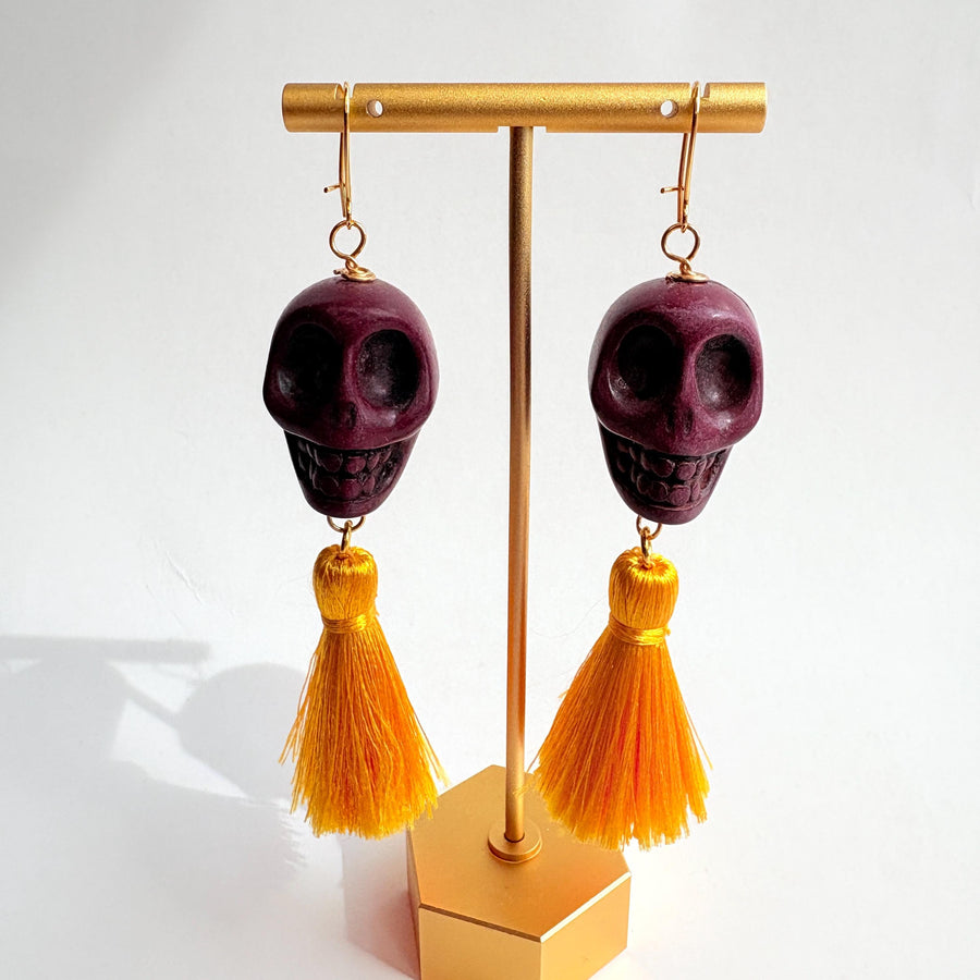 Sugar Skull Earrings - 5 Color Choices