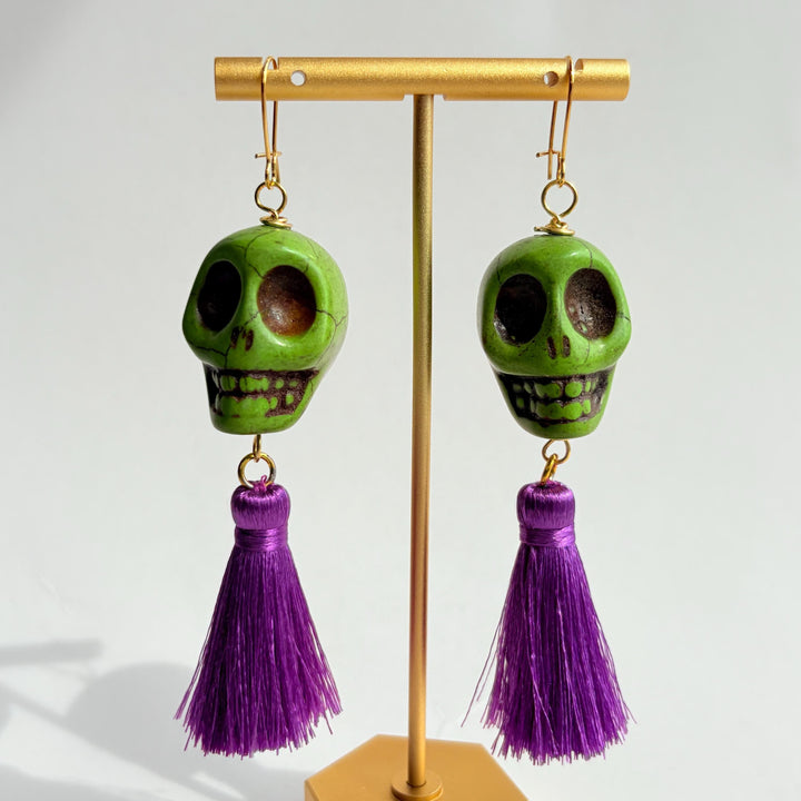 Sugar Skull Earrings - 5 Color Choices