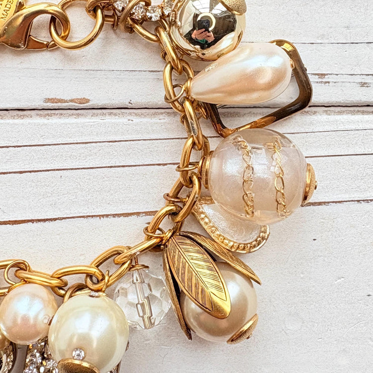 Classic Pearl Bauble Charm Bracelet
