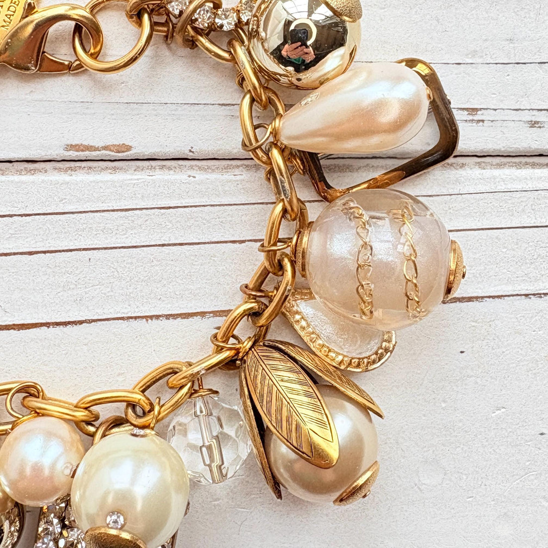 Classic Pearl Bauble Charm Bracelet