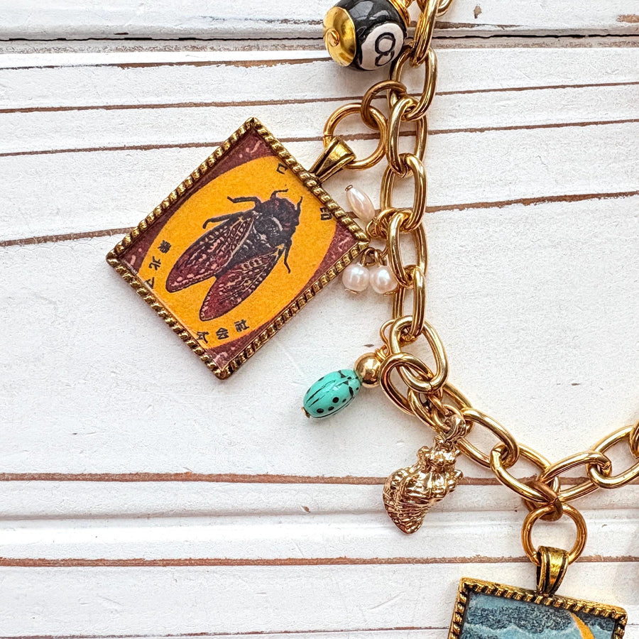 NEW Lenora Dame Lady on the Moon Charm Necklace - One-of-a-Kind